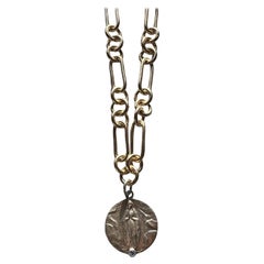 Gold Virgin Mary Necklace Medal Choker Tanzanite J Dauphin