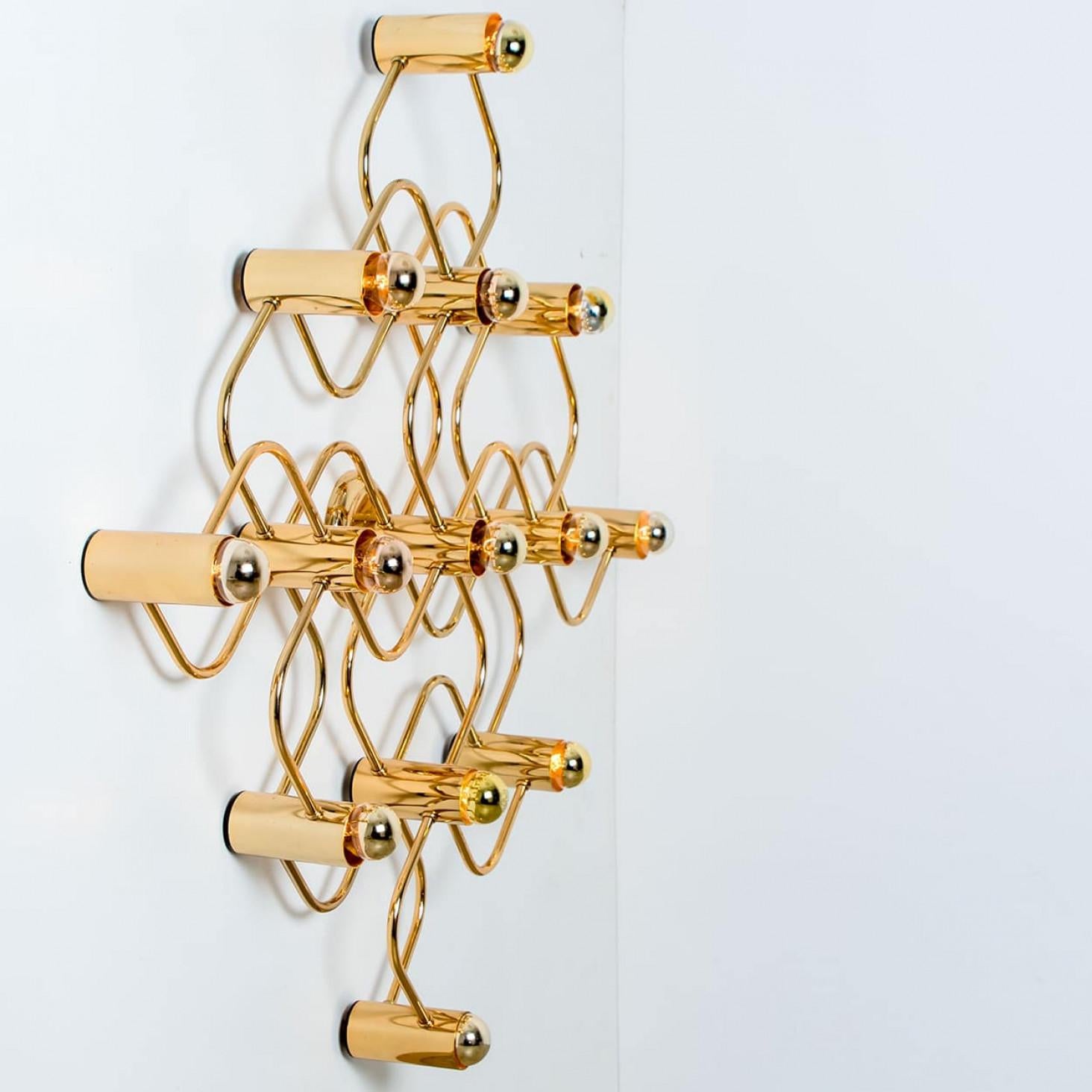 Mid-Century Modern Applique/Monture d'Or de Sciolari, 1970 en vente