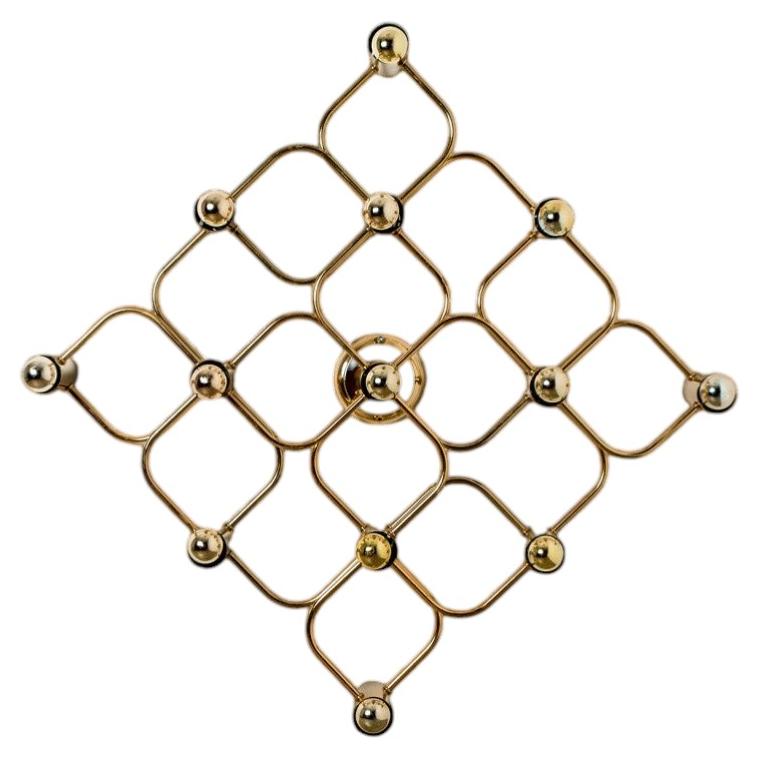 Gold Wall Light/Flush Mount by Sciolari, 1970s For Sale
