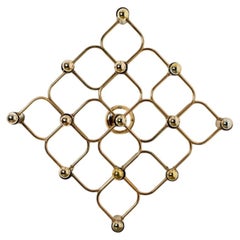 Gold Wall Light/Flush Mount by Sciolari, 1970s