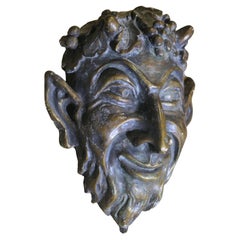 Gold Wall Mask of Bacchus   This is an old piece, the bracket is made in hard pl