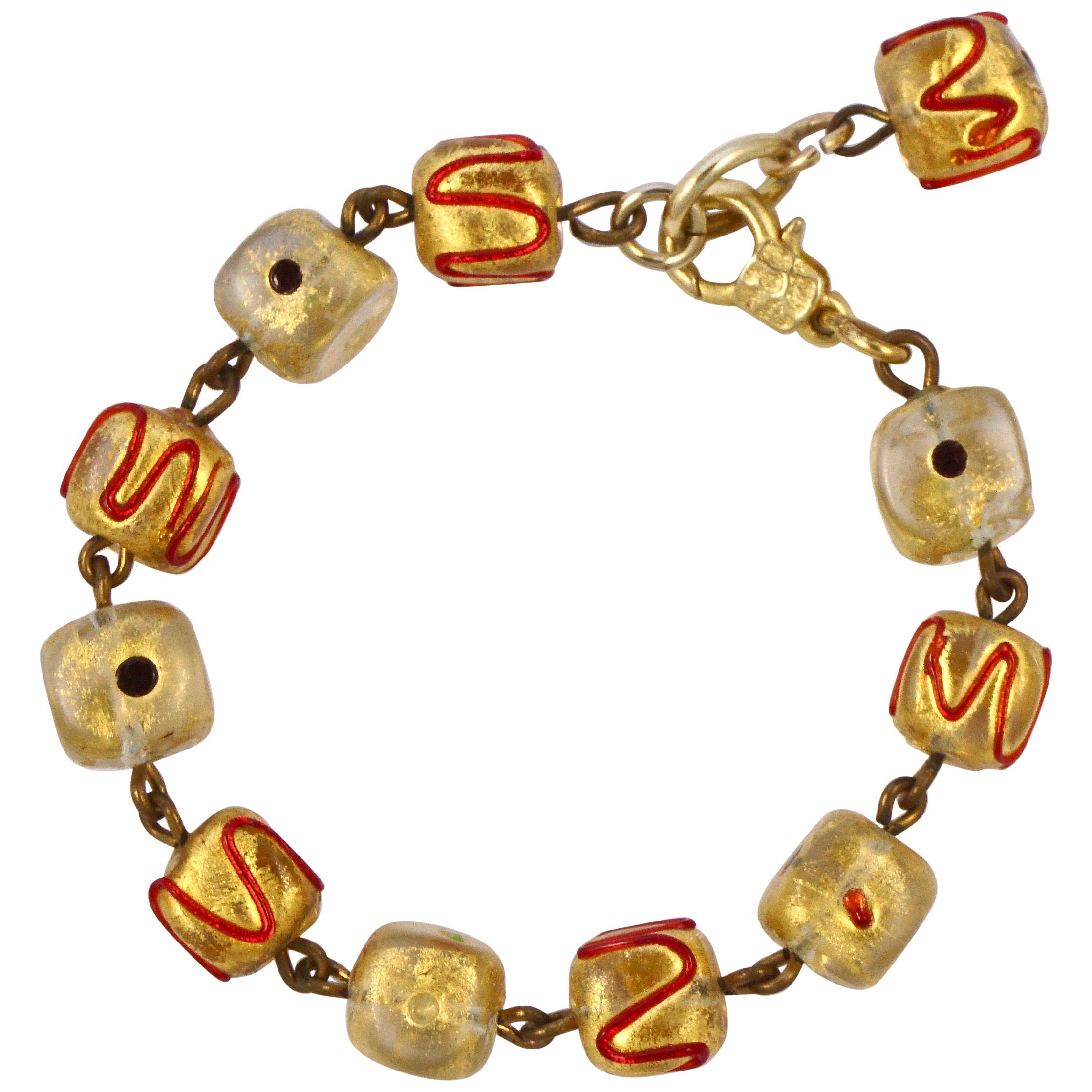 Diamond, Gold and Antique Beaded Bracelets 1,135 For Sale at 1stDibs