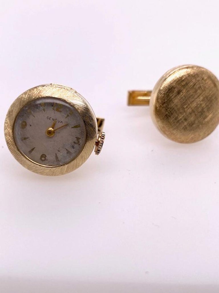 Gold Watch Cufflinks For Sale at 1stDibs