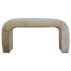 Gold Waterfall Bench in the Style of Milo Baughman