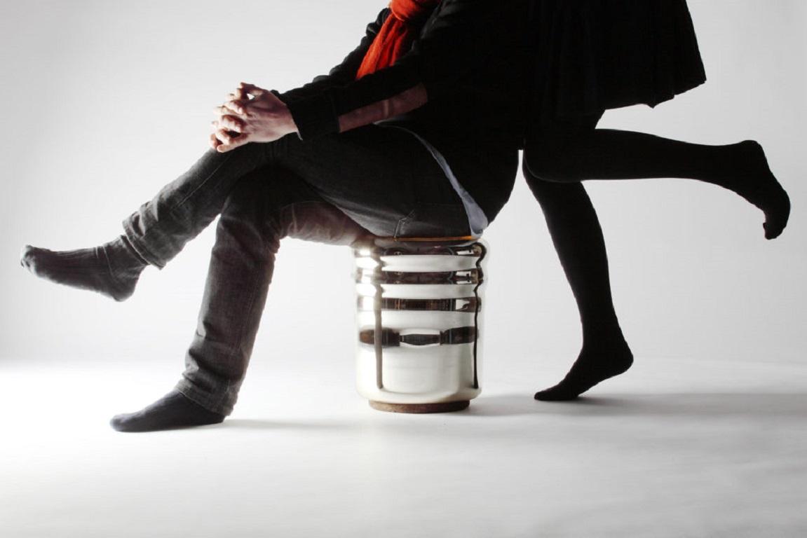 Autre Tabouret Wave en or par Haymann Editions en vente