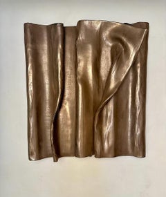 Gold Wave Wall Sculpture by Katrien Van Der Schueren