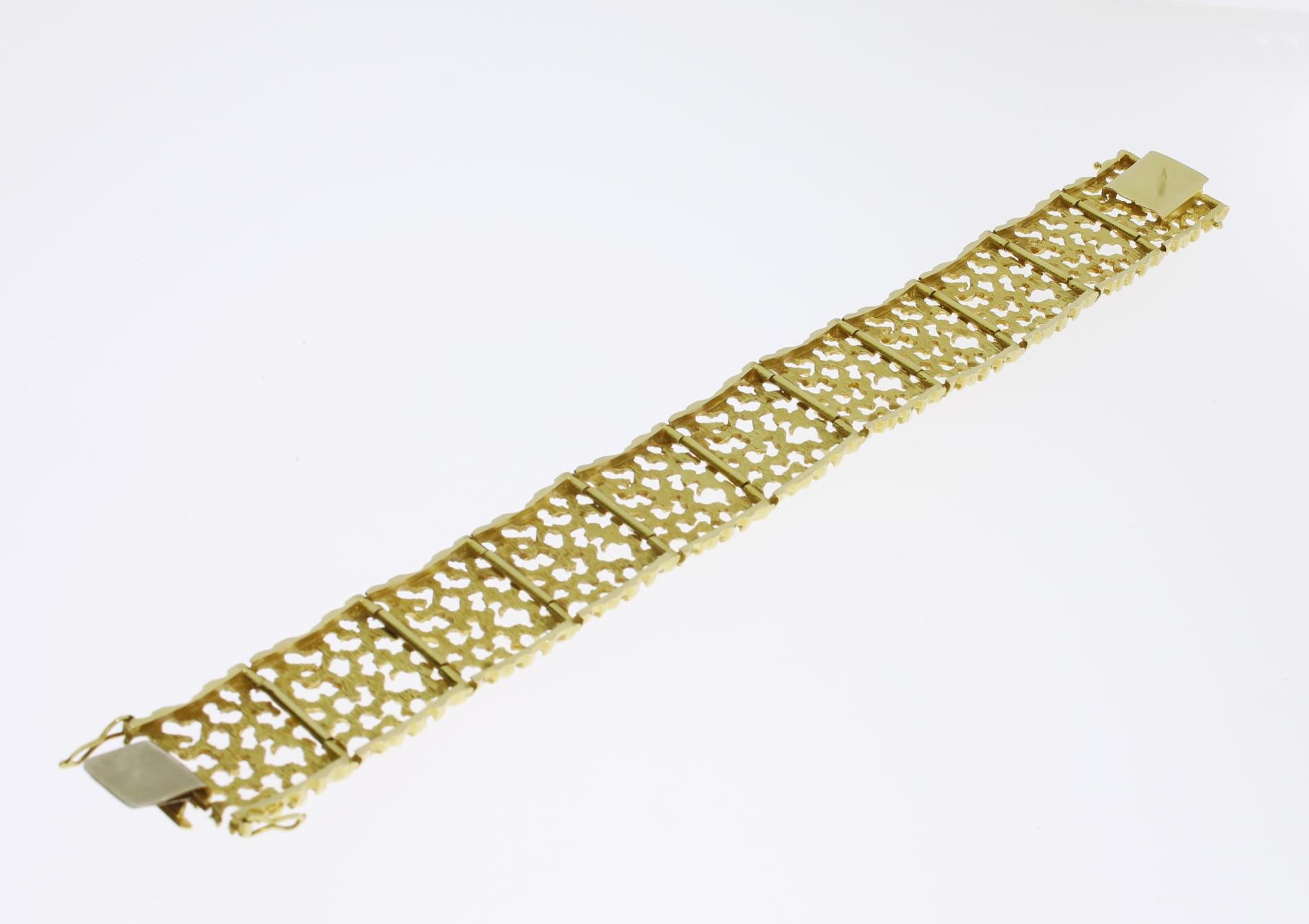 Gold Web Bracelet In Excellent Condition For Sale In Berlin, DE