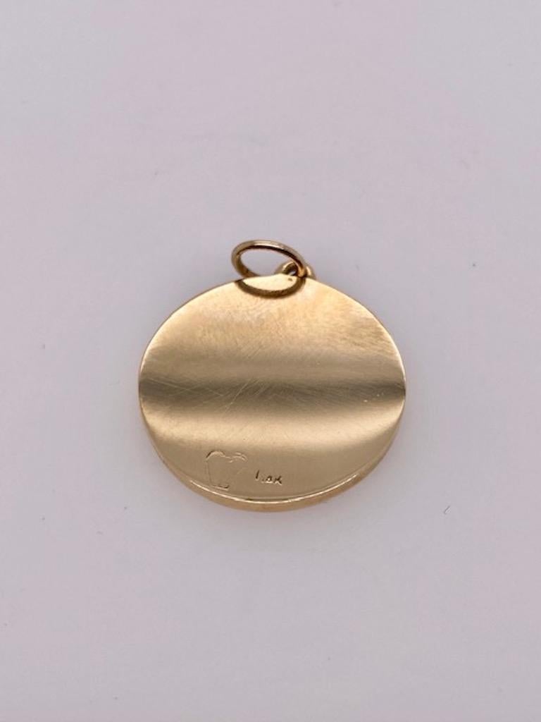 Women's or Men's Gold with This Ring Charm For Sale