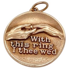 Gold with This Ring Charm