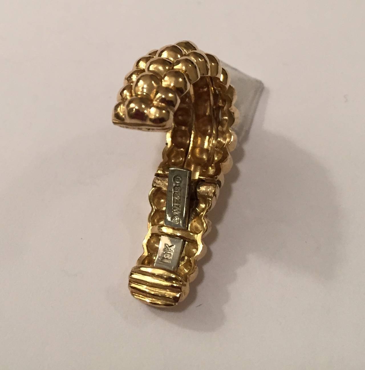 Gold Woven Twist Ear Clips by David Webb For Sale 7