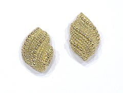 Clips d'oreilles torsadés tissés en or de David Webb
