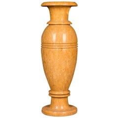 Gold Yellow Floor Vase Natural Marble, 70 Kg