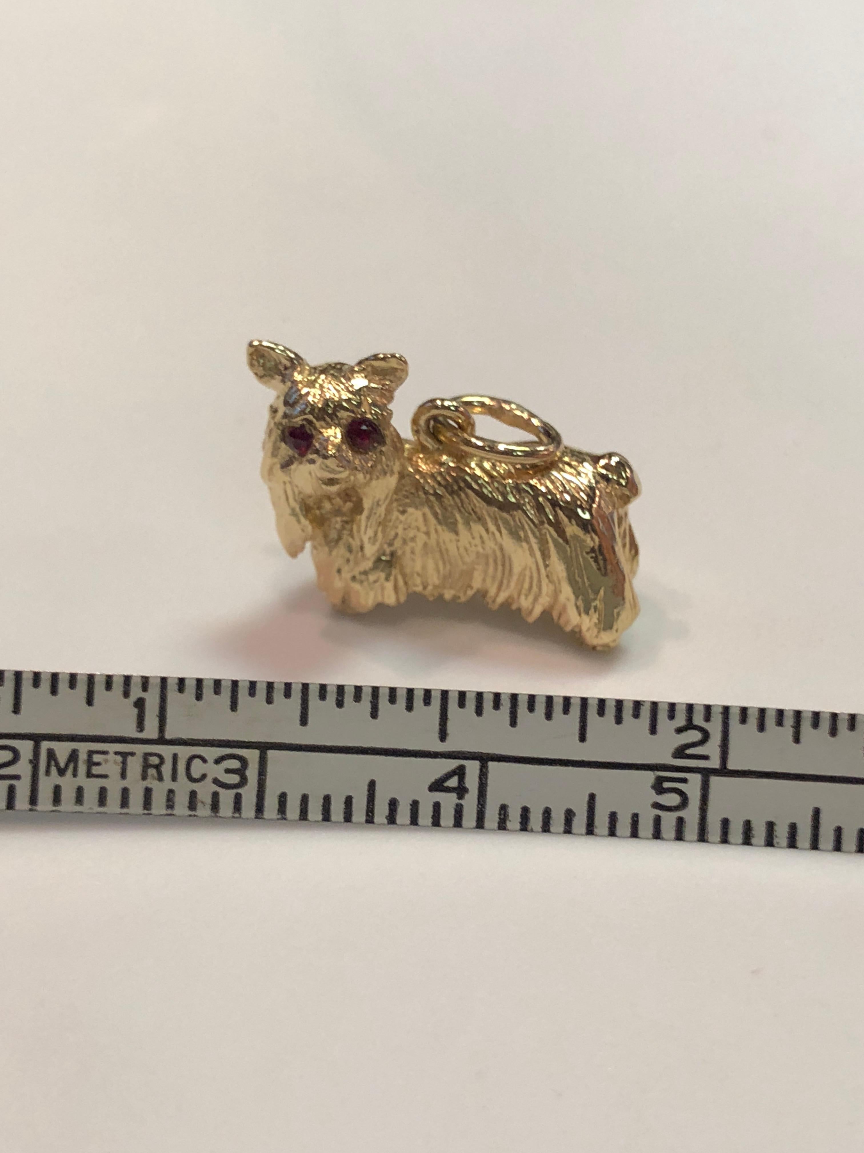 tiffany yorkie charm
