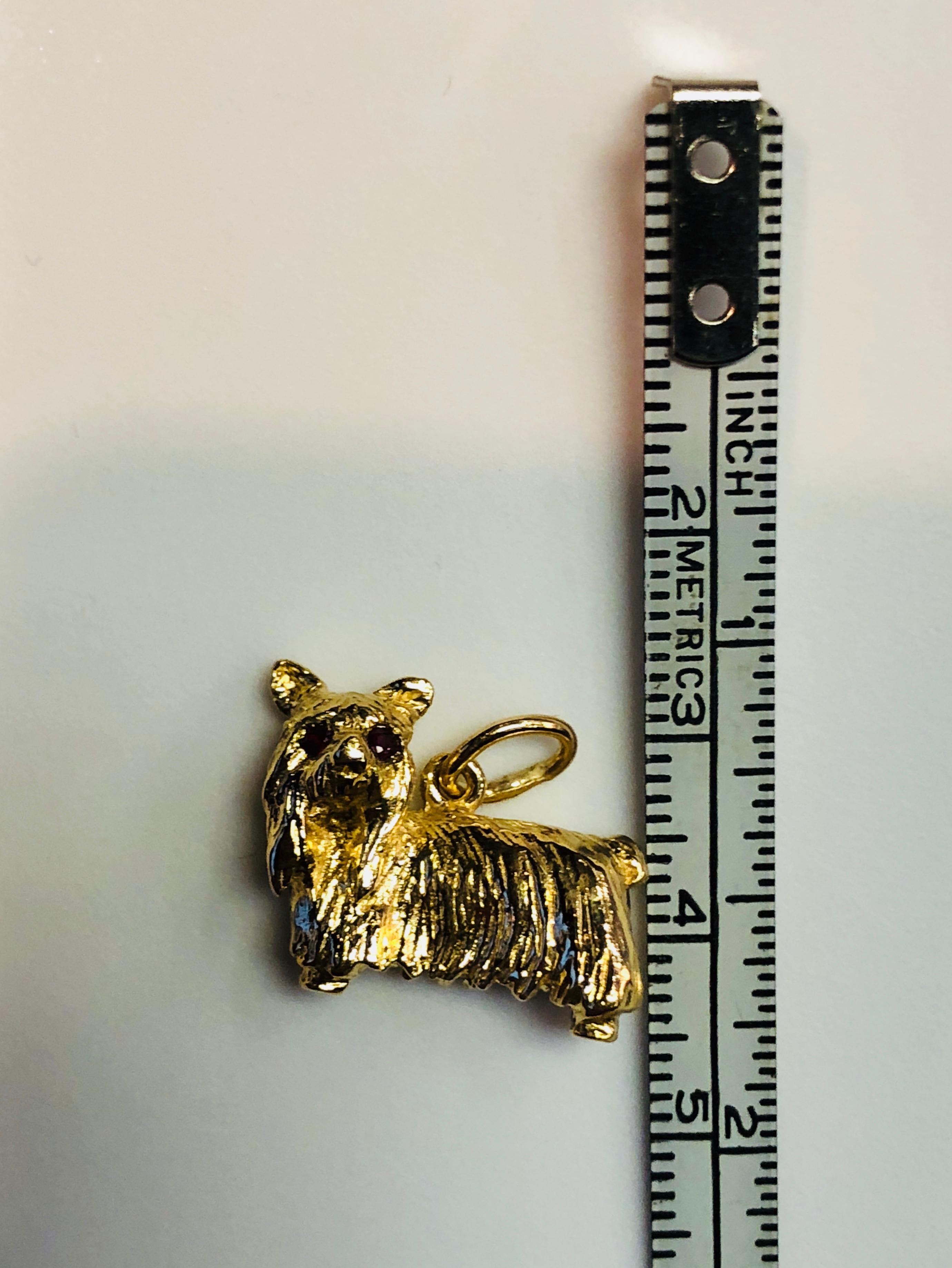 yorkie charm tiffany