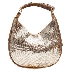 Gold Yves Saint Laurent Sequined Mombasa Shoulder Bag