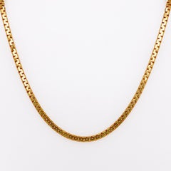 Gold Zipper Chain in 14 Karat Yellow Gold, 24 inches long, 2.7 millimeters