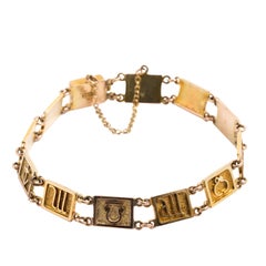 Vintage Gold Zodiac Bracelet