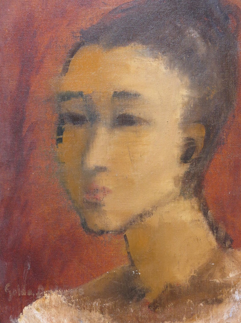 Portrait of a Young Woman - Painting by Golda Andrews