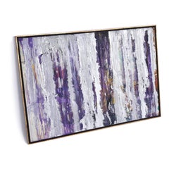 Goldberg 1960s New York School Purple and Silver Abstract Expressionist Painting