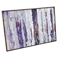 Goldberg 1960s New York School Purple and Silver Abstract Expressionist Painting