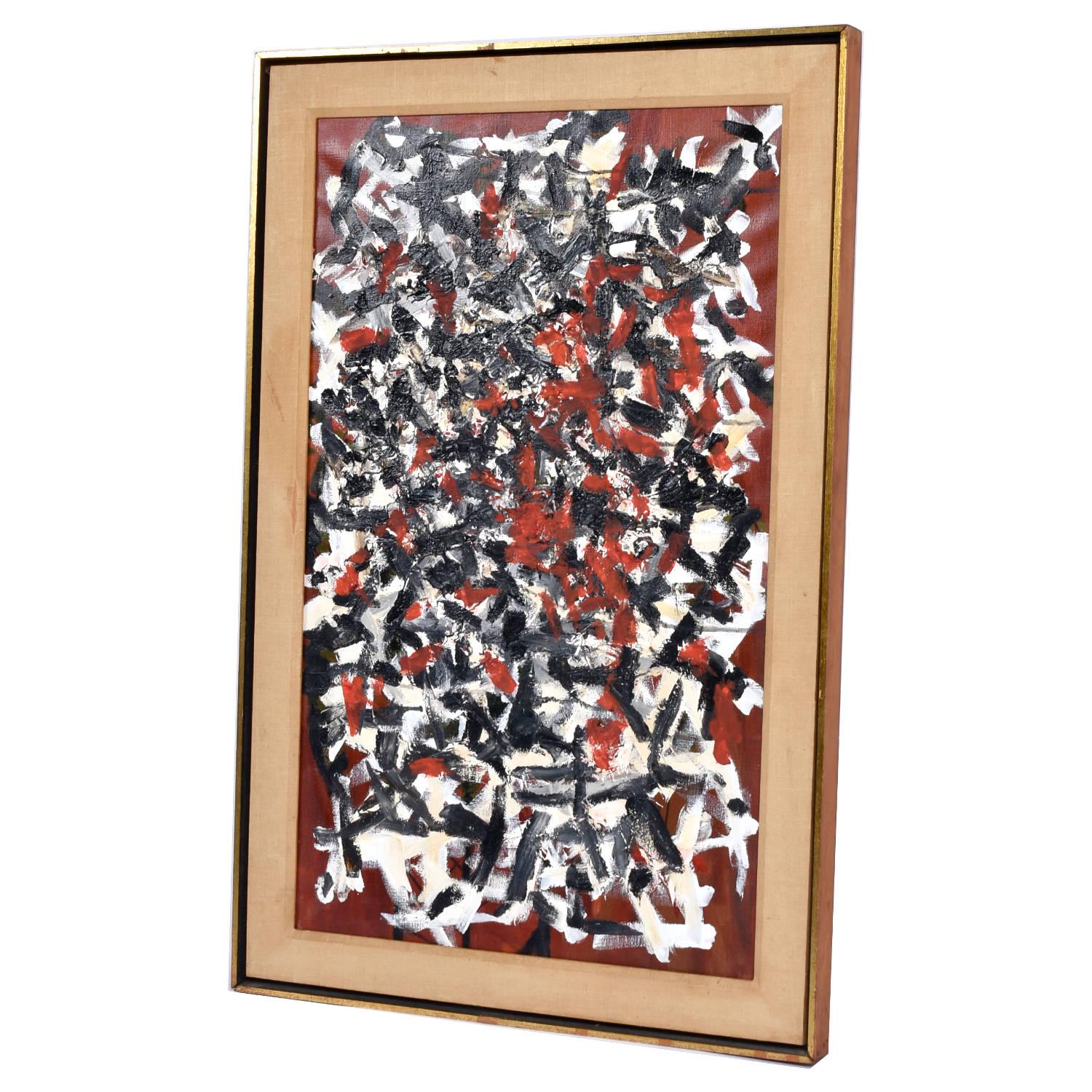 Pintura abstracta original, fechada en 1967, firmada 