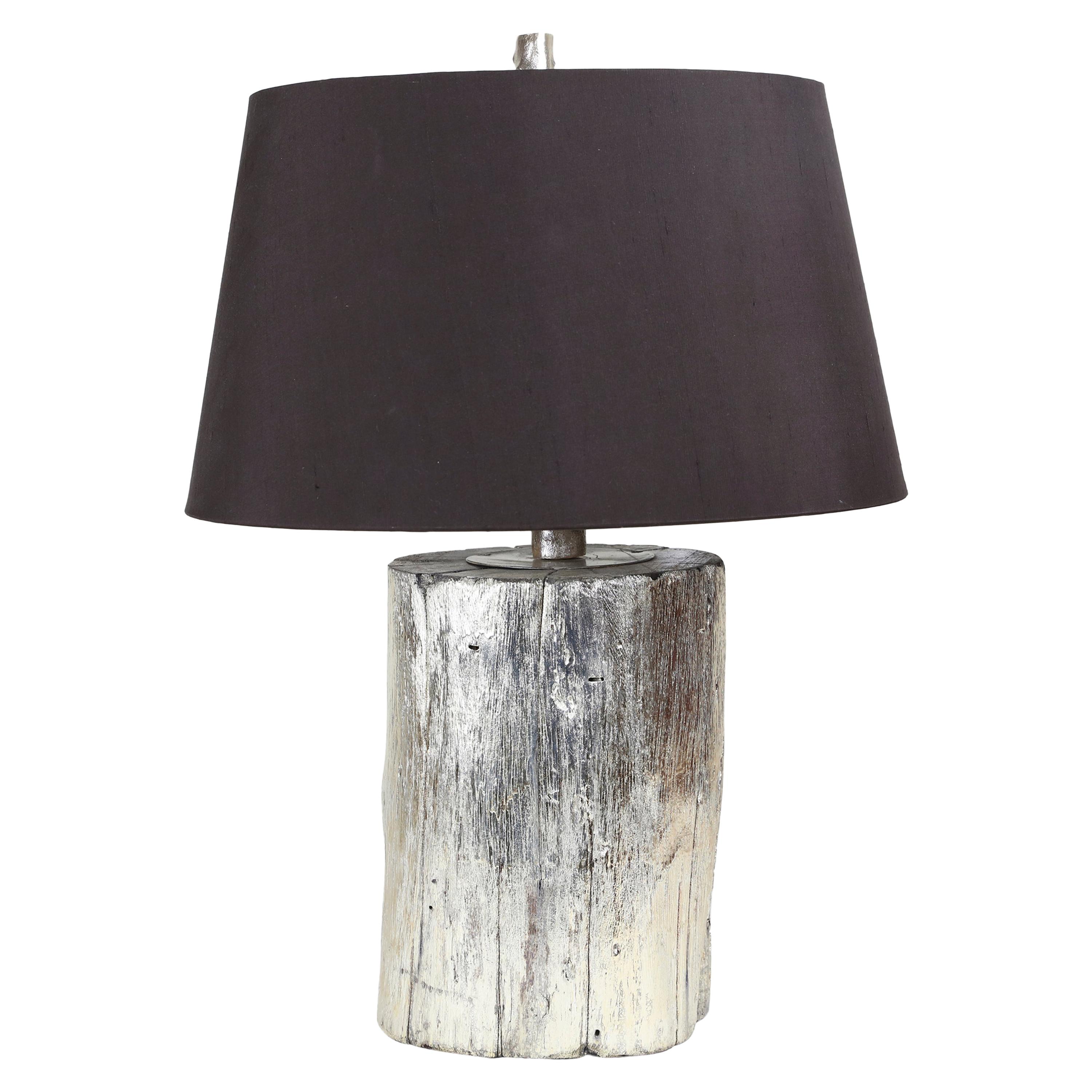 Goldberg Silver Tree Trunk Base Table Lamp at 1stDibs | tree trunk lamp base,  table lamp that looks like a tree, silver tree lamp