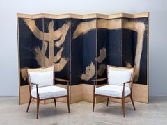 Golden 10 Panel Japanese Screen