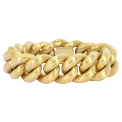 Golden 18 Karat Curb Link Bracelet