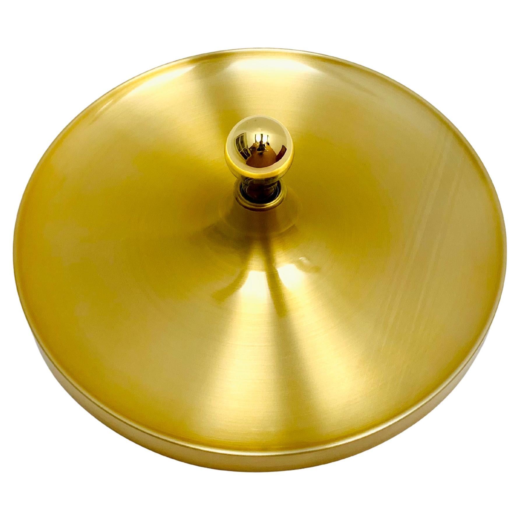 Golden 1970s XXL Ufo Wall or Ceiling Lamp For Sale