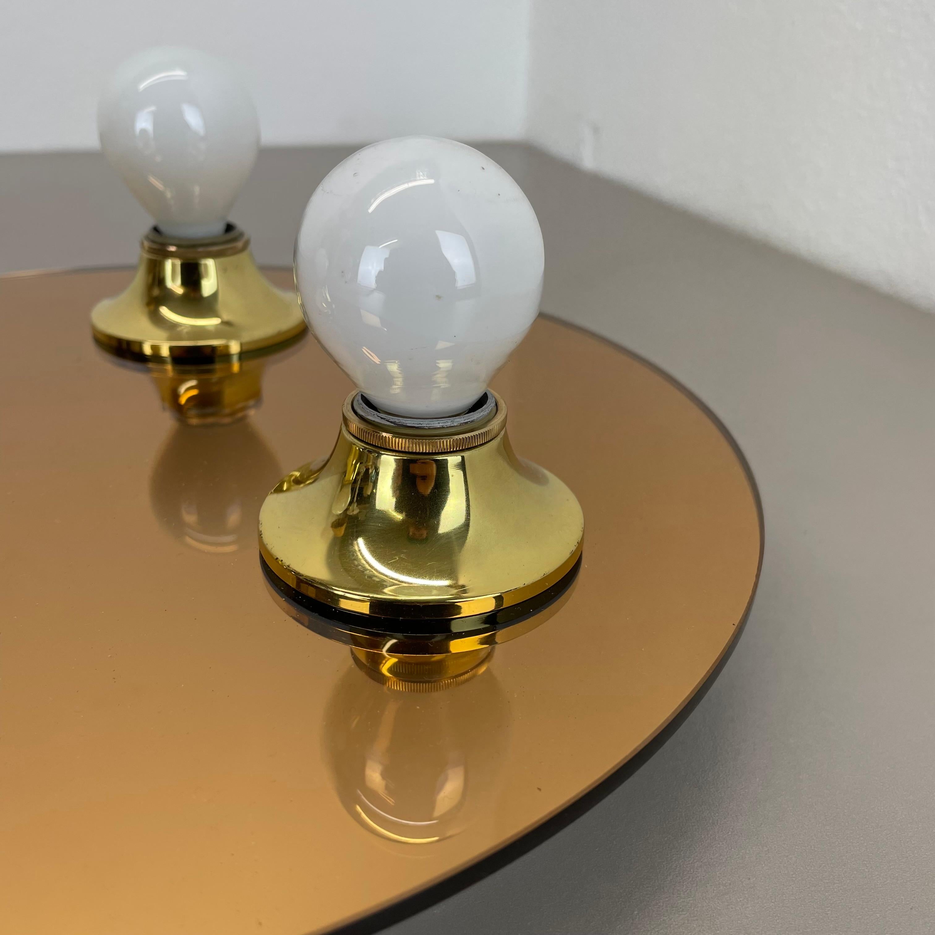 Aplique Espejo Dorado 30cm Pop Art Space Age by Eglo Light Alemania, Años 80 en venta 3