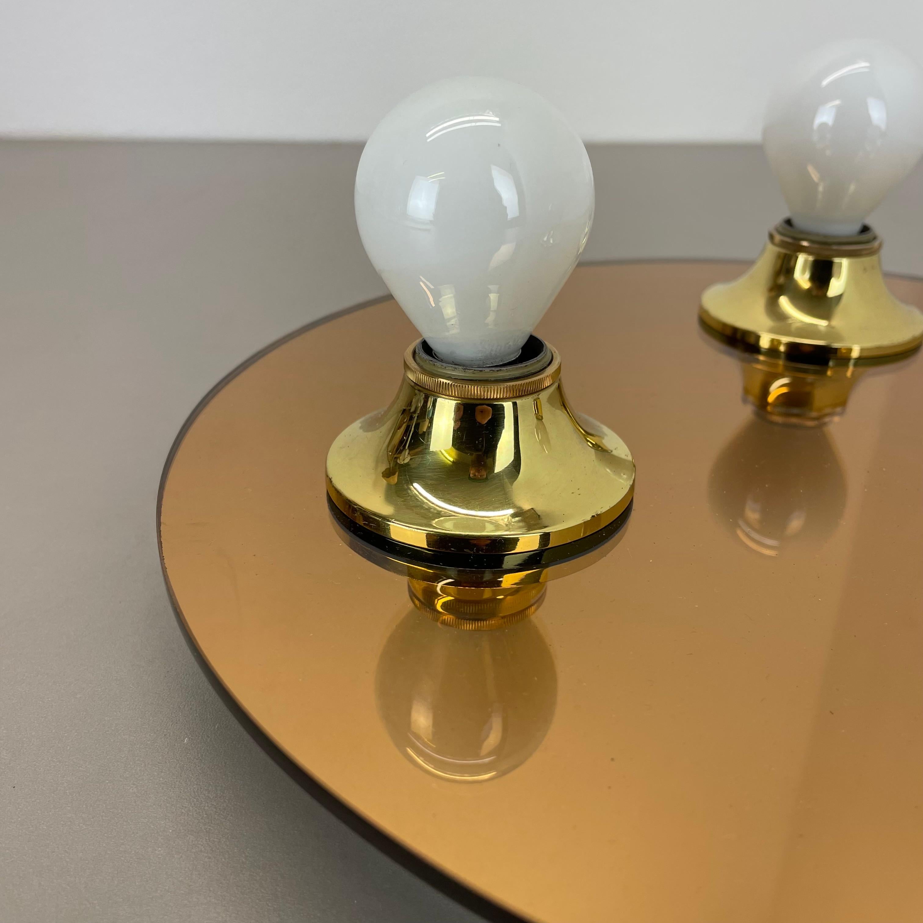 Aplique Espejo Dorado 30cm Pop Art Space Age by Eglo Light Alemania, Años 80 en Bueno estado para la venta en Kirchlengern, DE