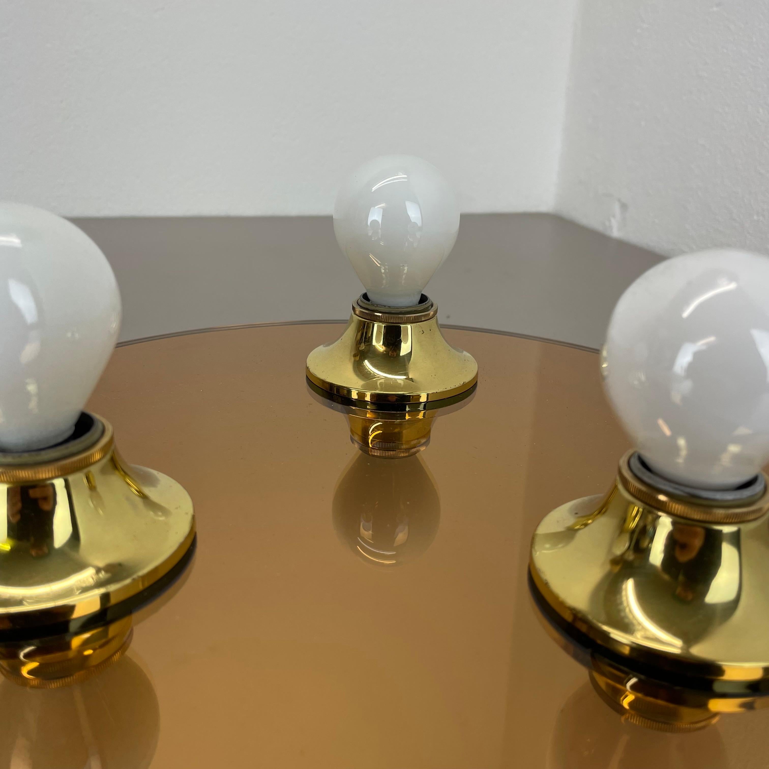 Aplique Espejo Dorado 30cm Pop Art Space Age by Eglo Light Alemania, Años 80 siglo XX en venta