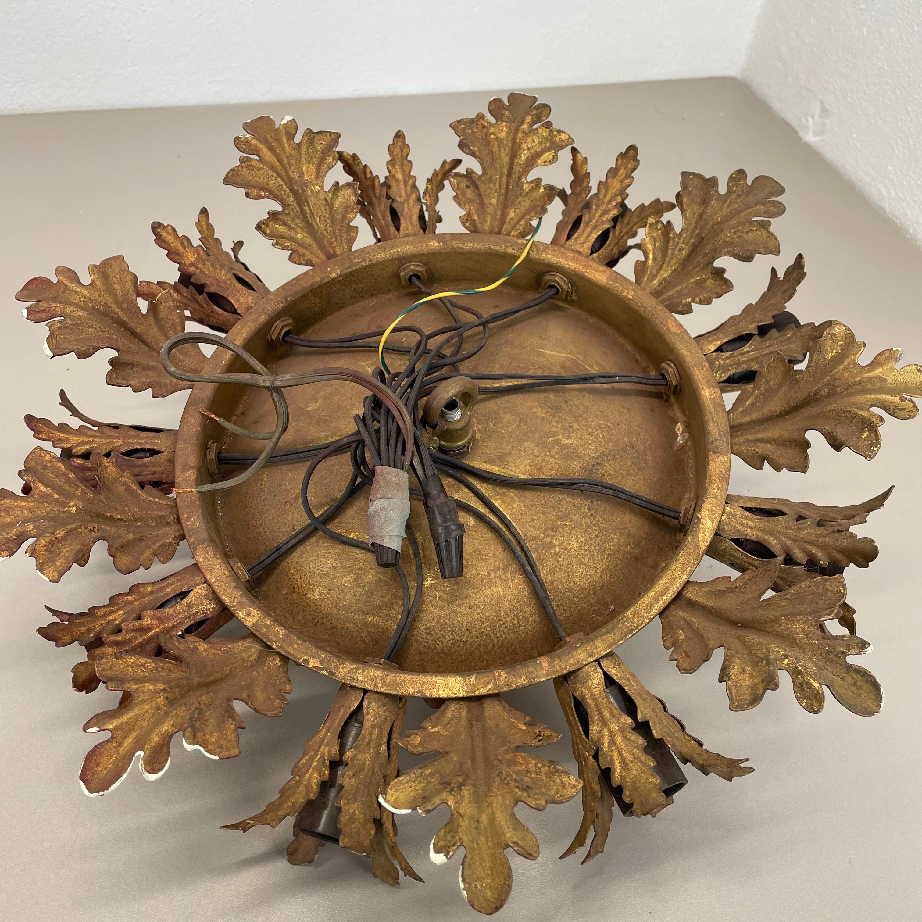 Plafoniera da teatro Florentine Golden 40cm di Banci Firenze , Italia, anni '60 in vendita 6