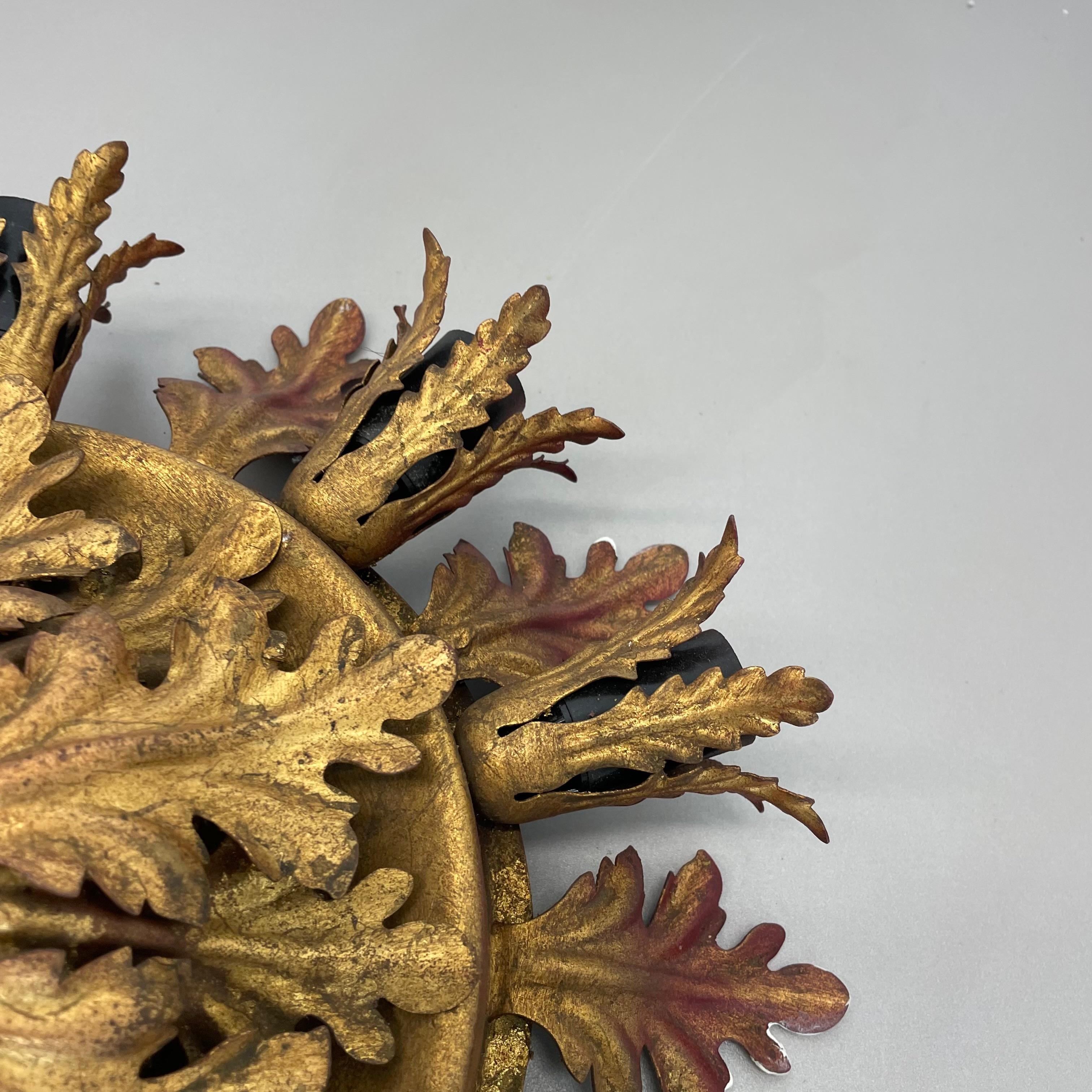 Plafoniera da teatro Florentine Golden 40cm di Banci Firenze , Italia, anni '60 in vendita 1