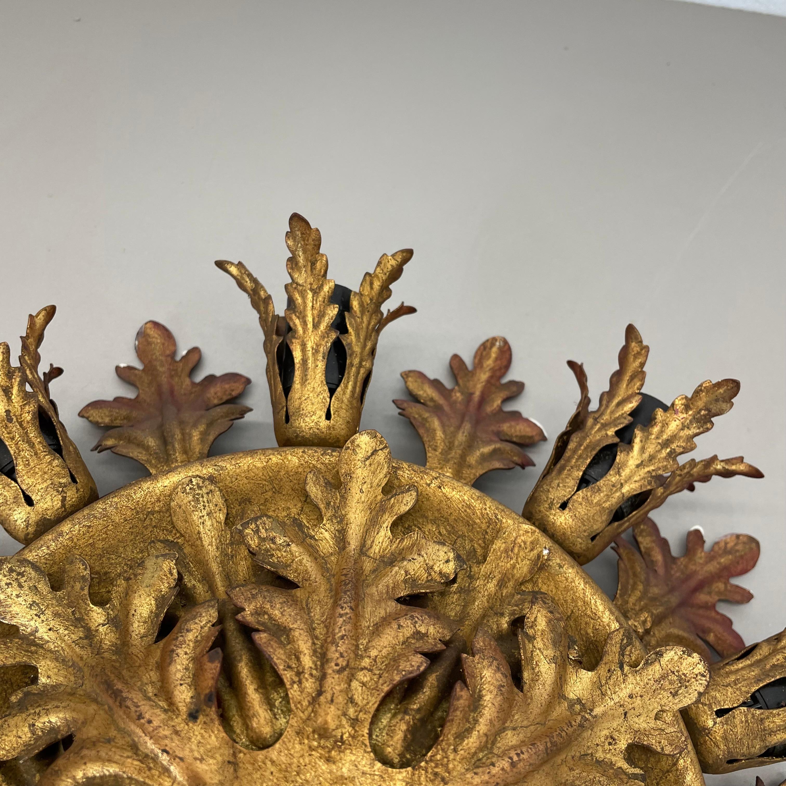 Plafoniera da teatro Florentine Golden 40cm di Banci Firenze , Italia, anni '60 in vendita 2