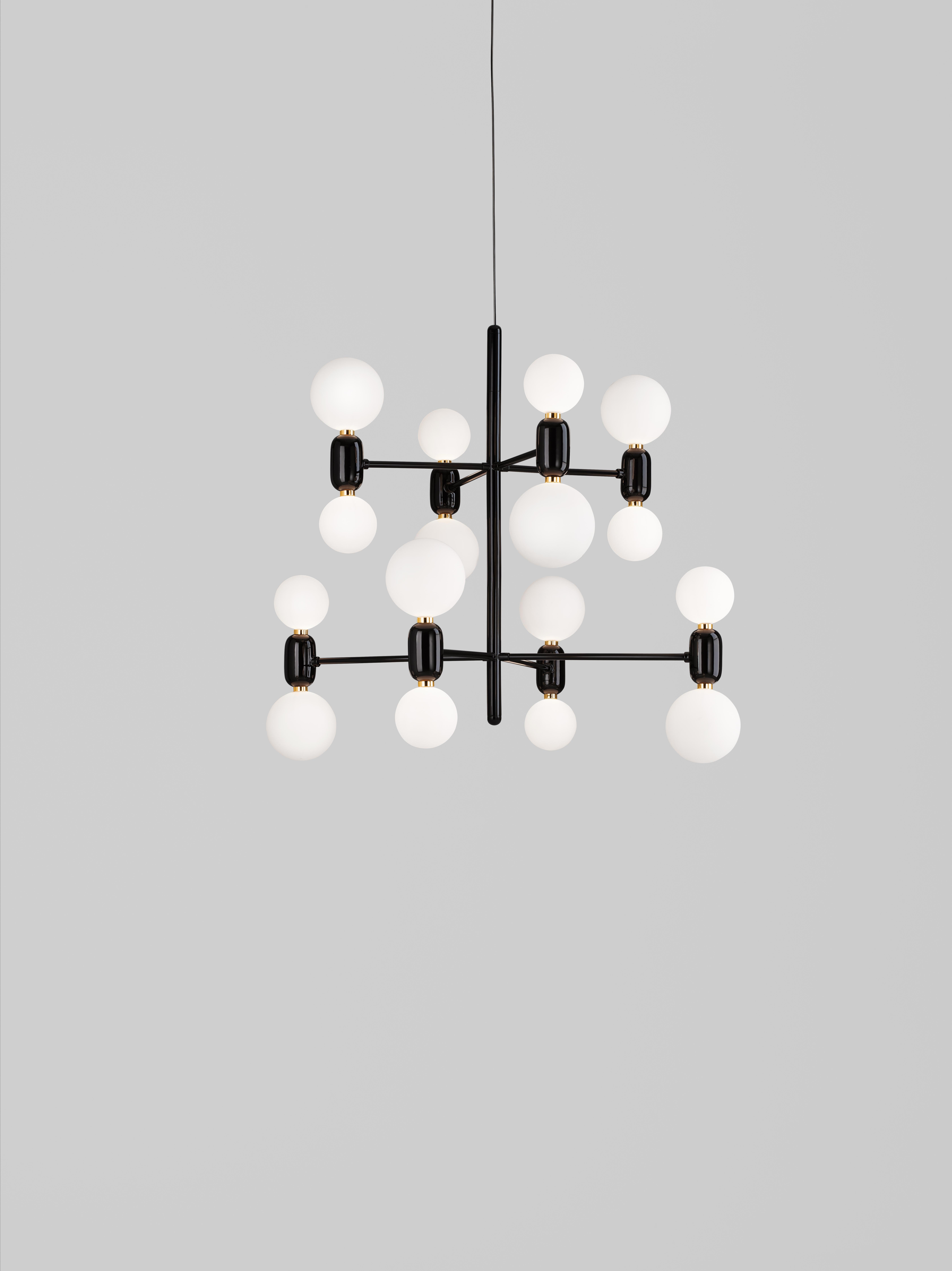 Postmoderne Lustre Golden Aballs 8 de Parachilna en vente
