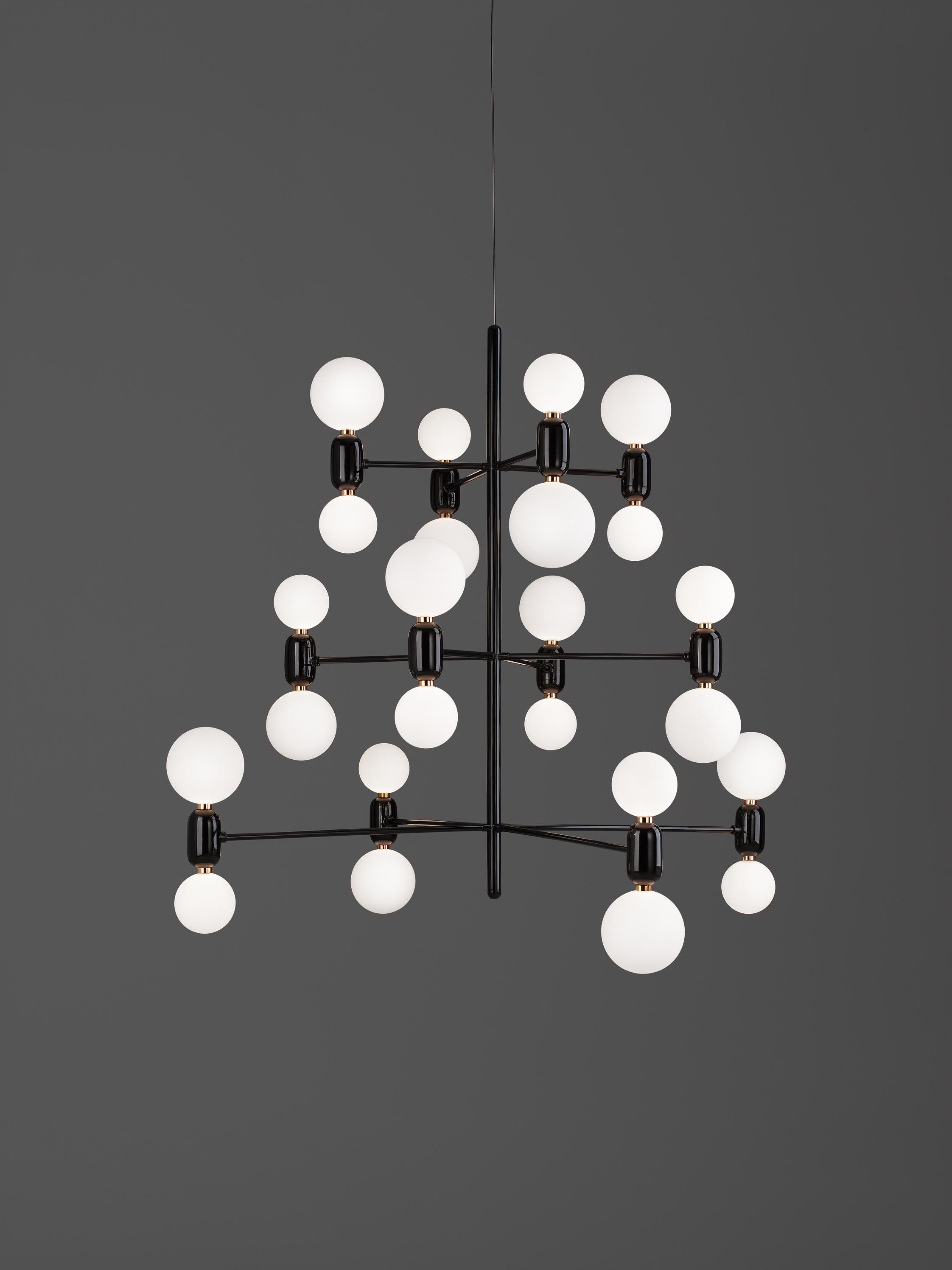Espagnol Lustre Golden Aballs 8 de Parachilna en vente