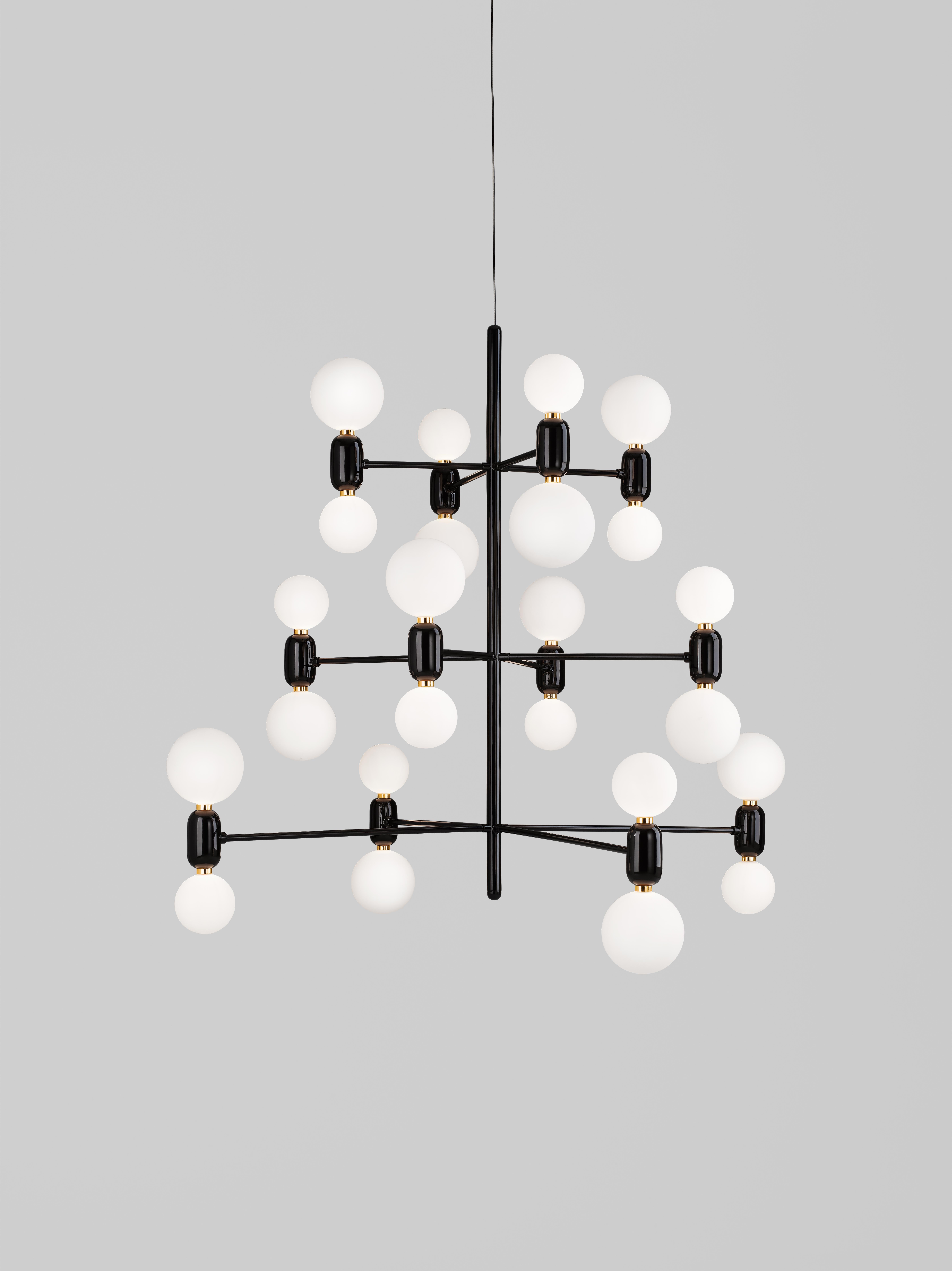 XXIe siècle et contemporain Lustre Golden Aballs 8 de Parachilna en vente
