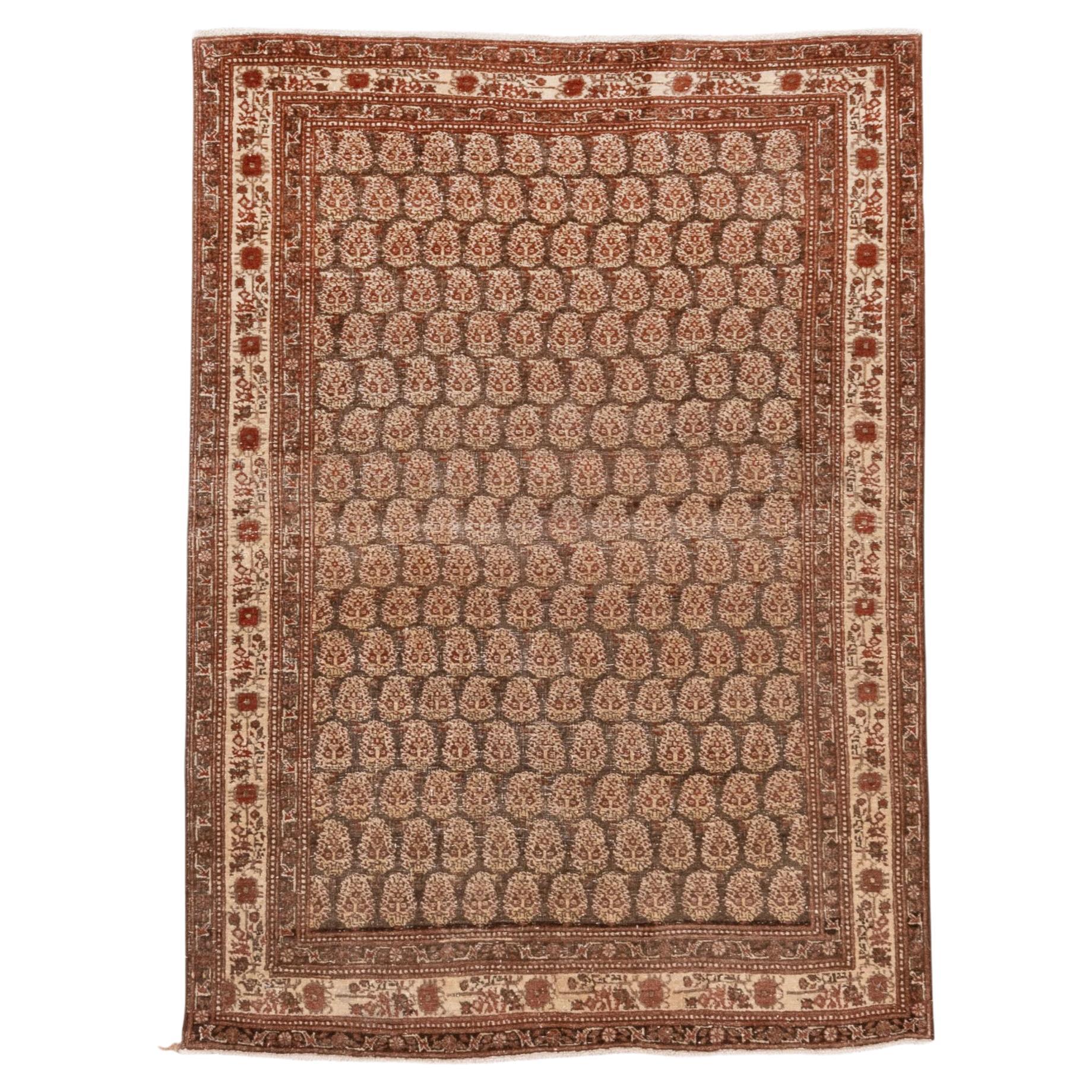Golden Aged Tabriz Persian Rug