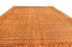 Golden All Over Design Tabriz Rug