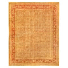 Golden All Over Design Tabriz Rug