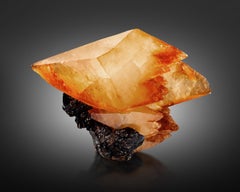 Golden Amber-Colored Calcite Crystal Mineral Specimen – Cumberland Mine, USA