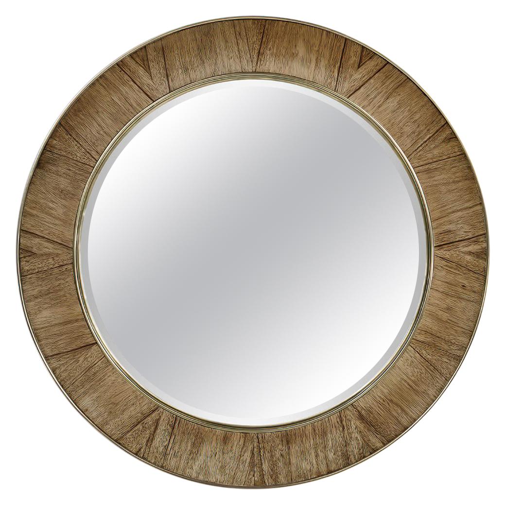 Miroir rond Golden Amber en vente