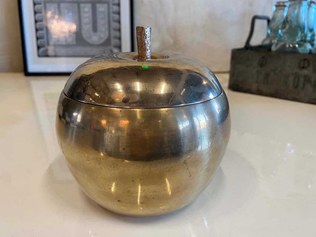 Brass Golden Apple Container, 1970s
