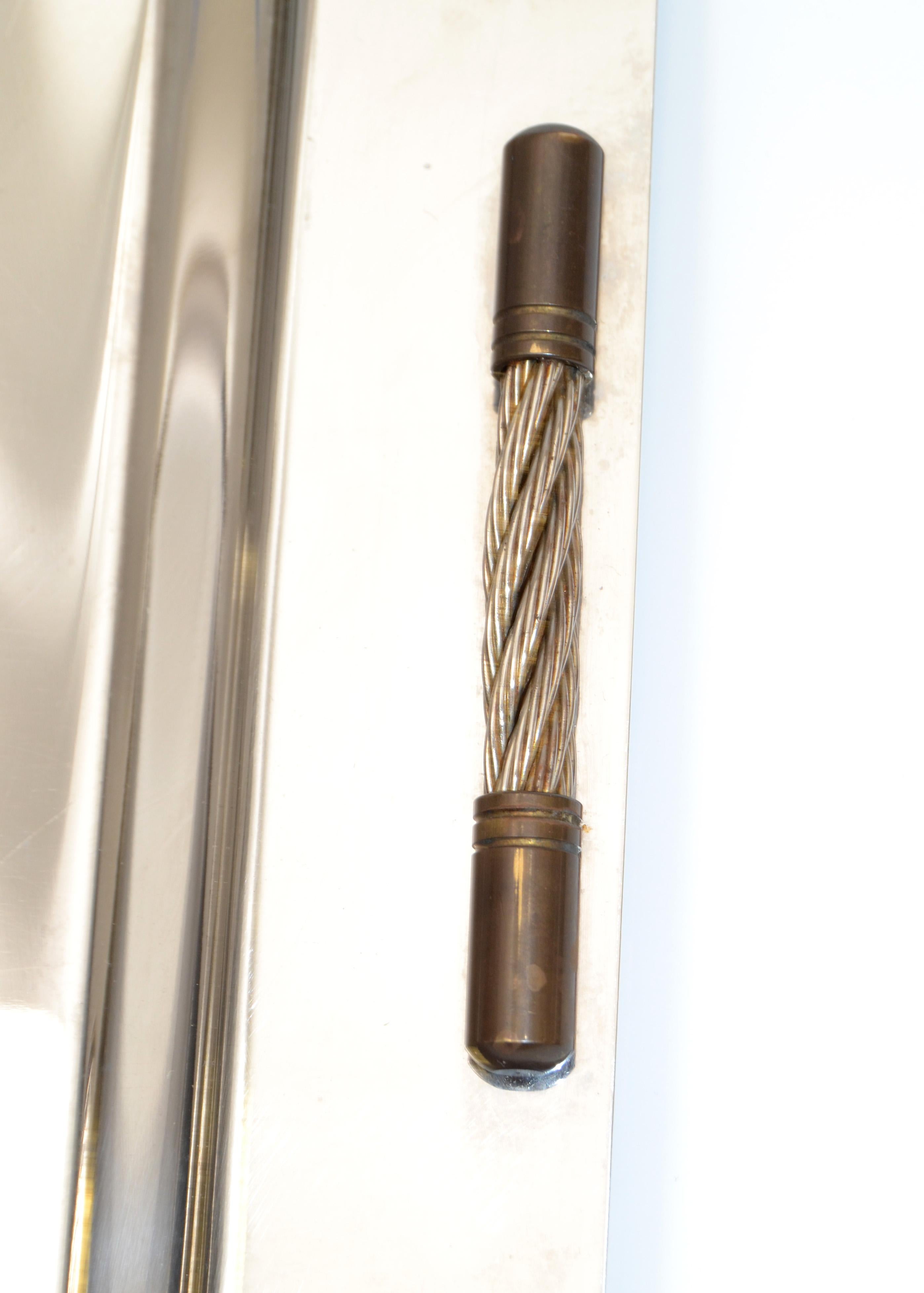 XX secolo Golden Art Steel Design Argentina Vassoio da portata in acciaio inox 18/8, 1980 in vendita