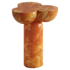 Golden Aura Onyx End Table