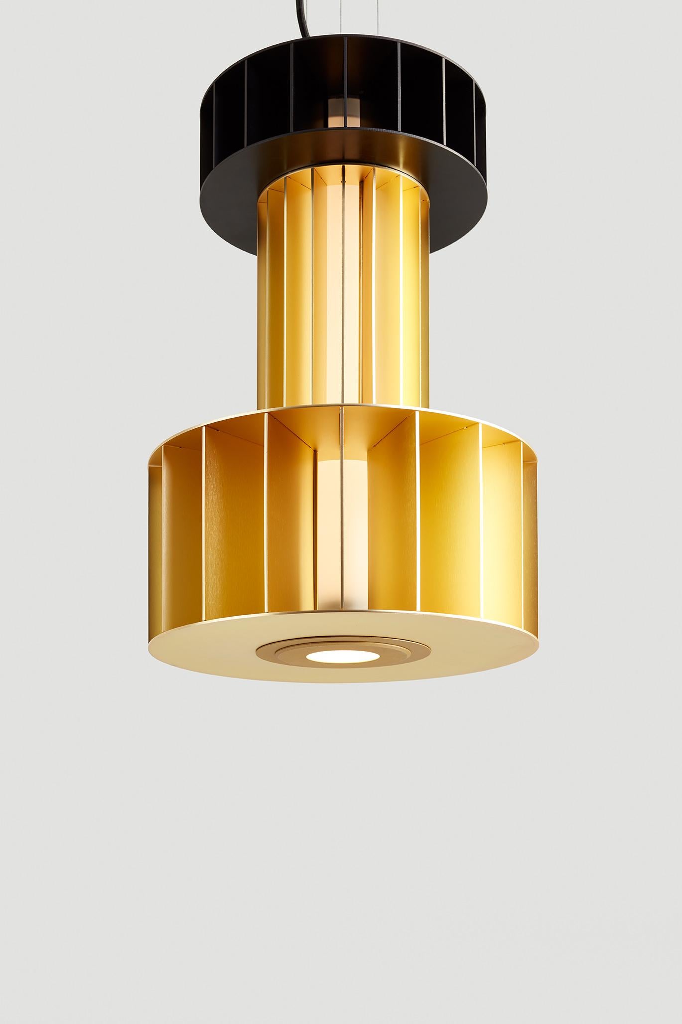 Contemporary Golden Babel T GR Pendant Lamp by Parachilna For Sale