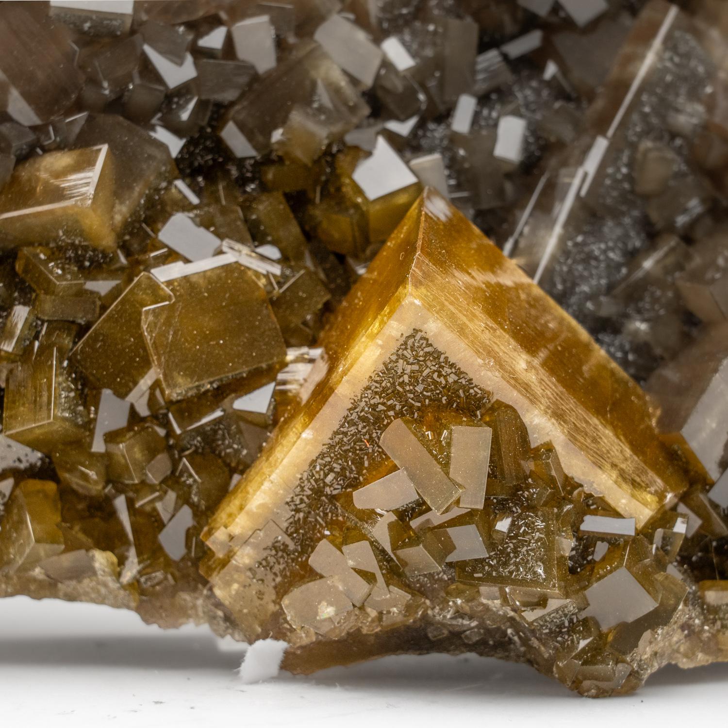 XXI secolo e contemporaneo Cristalli di barite dorata dalla contea di Nandan, Hechi, Guangxi, Cina in vendita