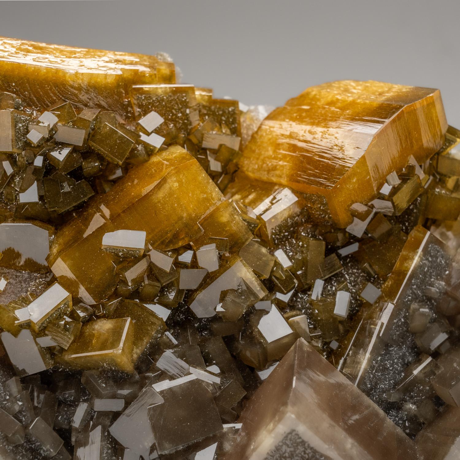 Cristallo Cristalli di barite dorata dalla contea di Nandan, Hechi, Guangxi, Cina in vendita