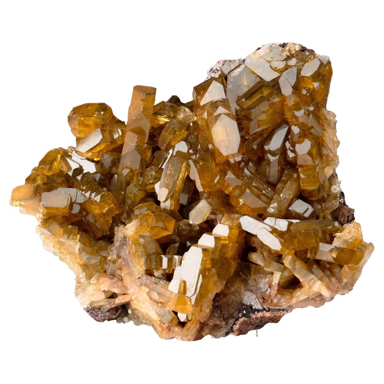 Golden Barite Crystals from Nandan County, Hechi, Guangxi, China For Sale